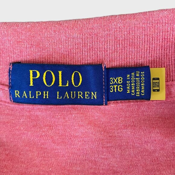 Polo By Ralph Lauren Big & Tall Soft Cotton Polo Shirt Light Red Men's Size 3XB - Picture 7 of 10